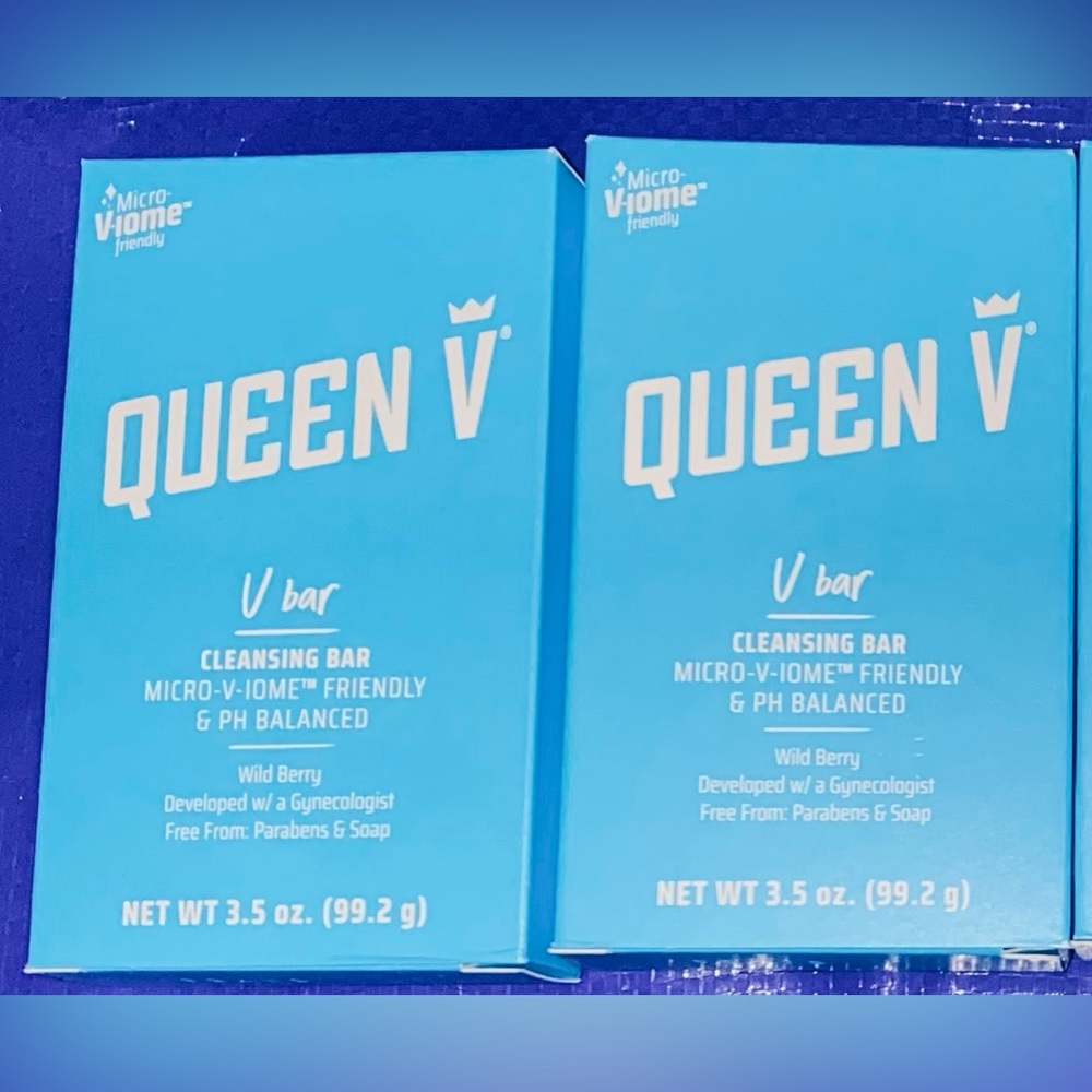 Queen V Cleansing Bar WILD BERRY Rosewater & Aloe 3.5oz PH Balanced Soap x2 Bars